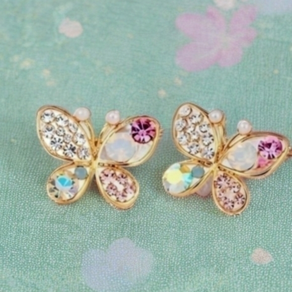 Betsey Johnson Jewelry - BETSEY JOHNSON JEWEL BUTTERFLY STUD EARRINGS 1
